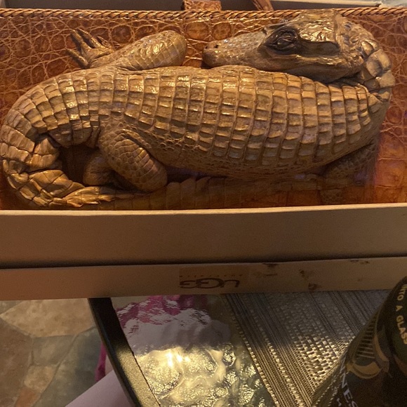 perfect⭐️ VTG condition purse with many compartments, real alligator purse AS IS - Picture 9 of 12